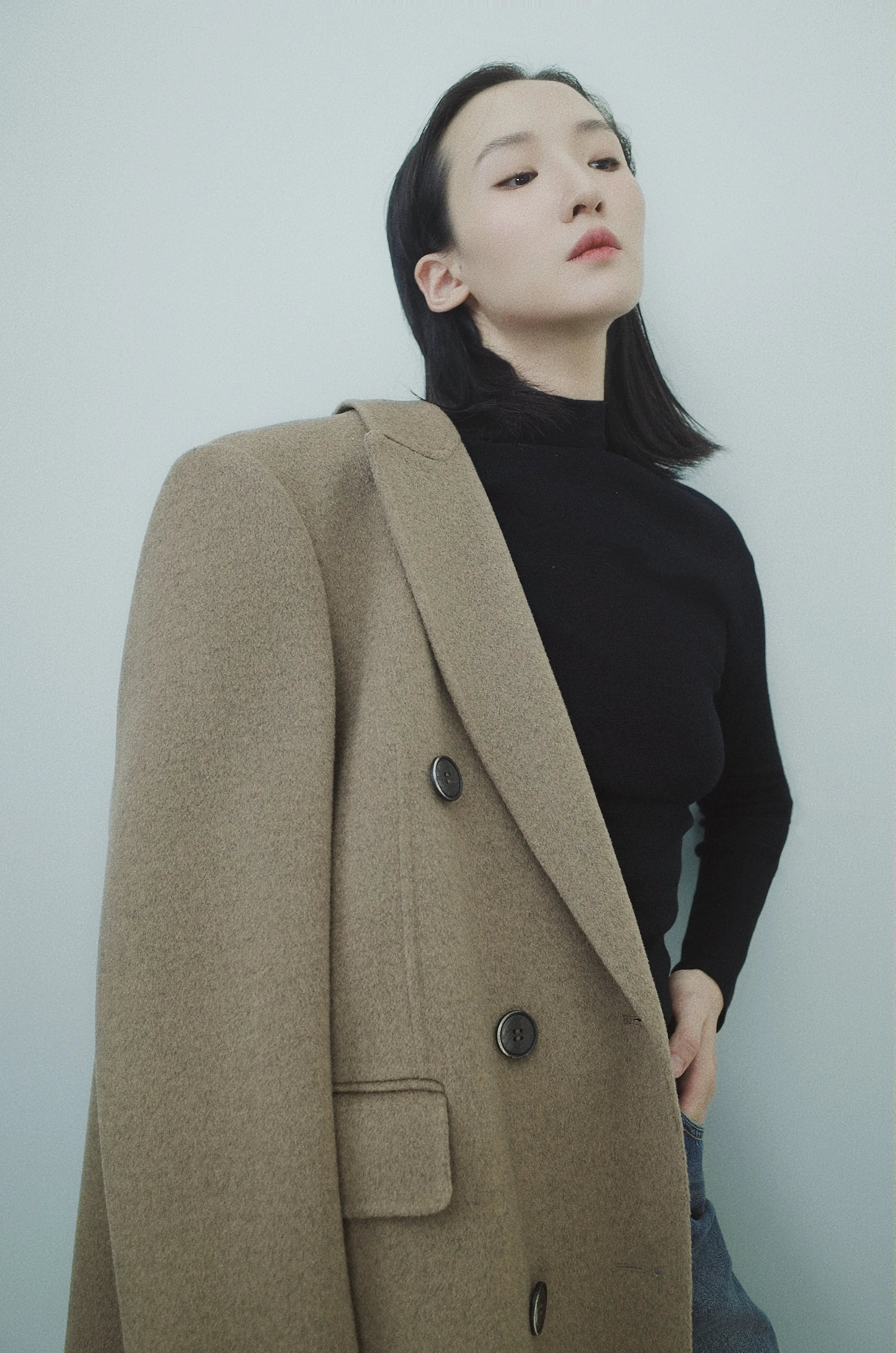 KANEKO ISAO カネコイサオ ウール チェック ロング ダッフルコート